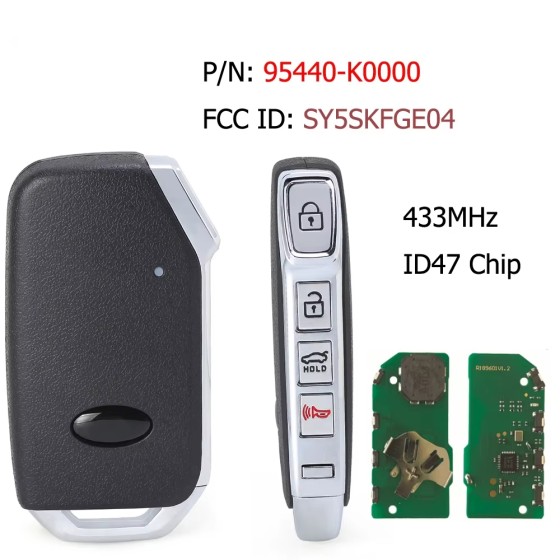 2019-2020 Kia Soul / 4-Button Smart Key / PN: 95440-K0000 / SY5SKFGE04 (AFTERMARKET)
